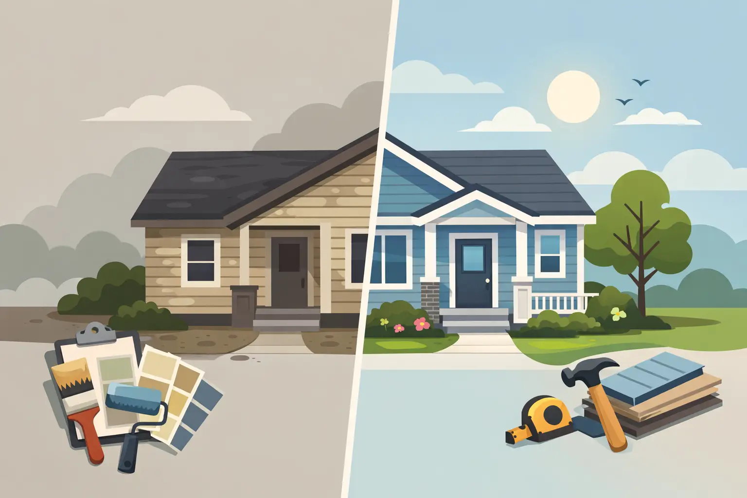 Before and After Siding Makeover Ideas