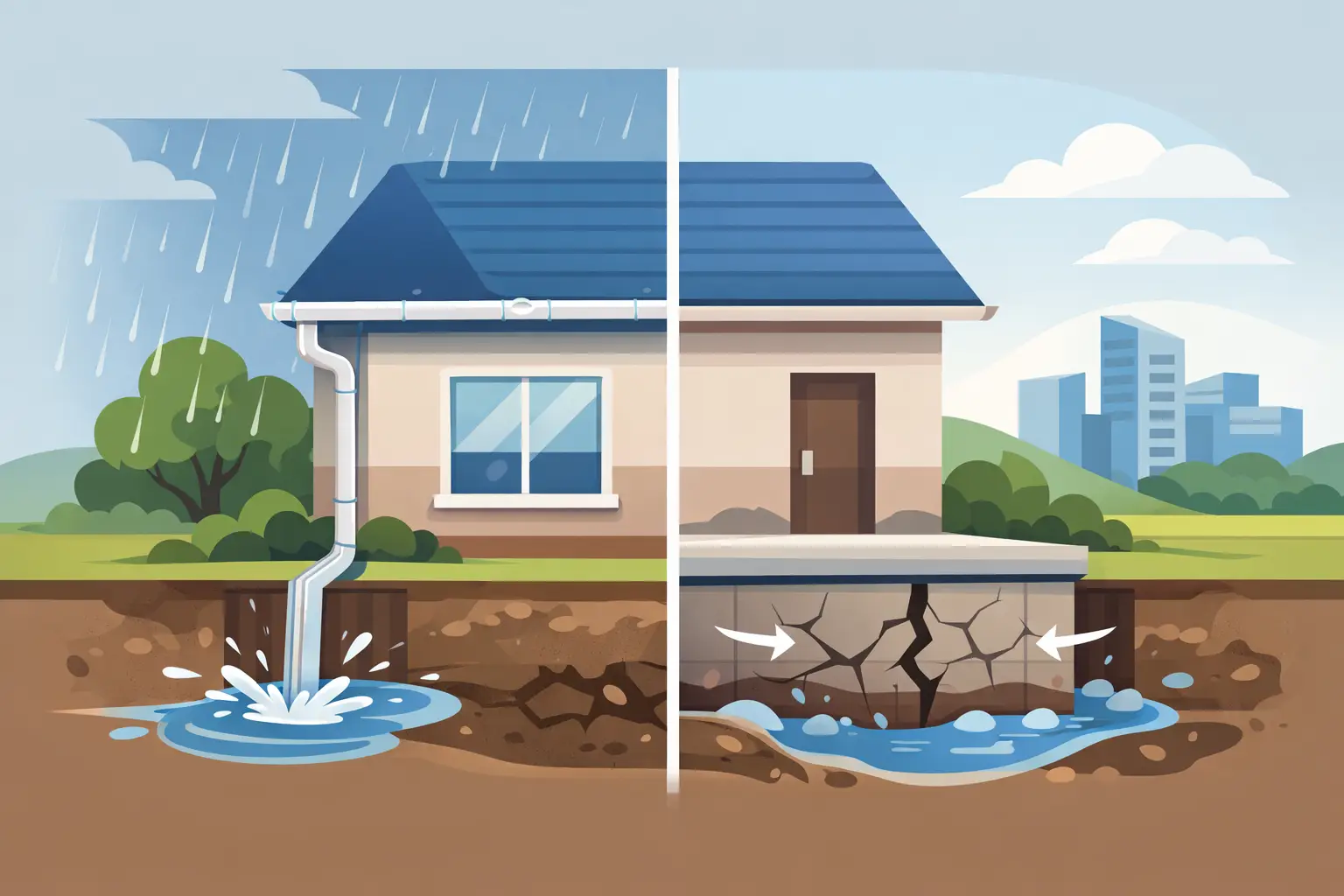 Can Gutters Prevent Foundation Damage?