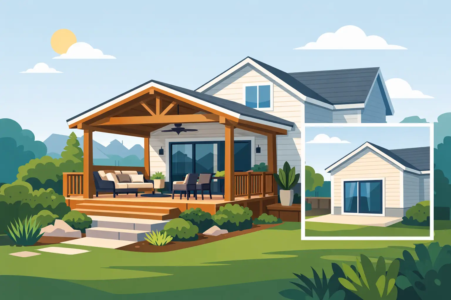 Covered Deck Addition Example for Your Home