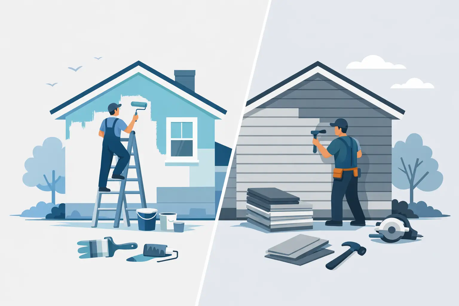 House Painting vs Siding Replacement House Painting vs Siding Replacement